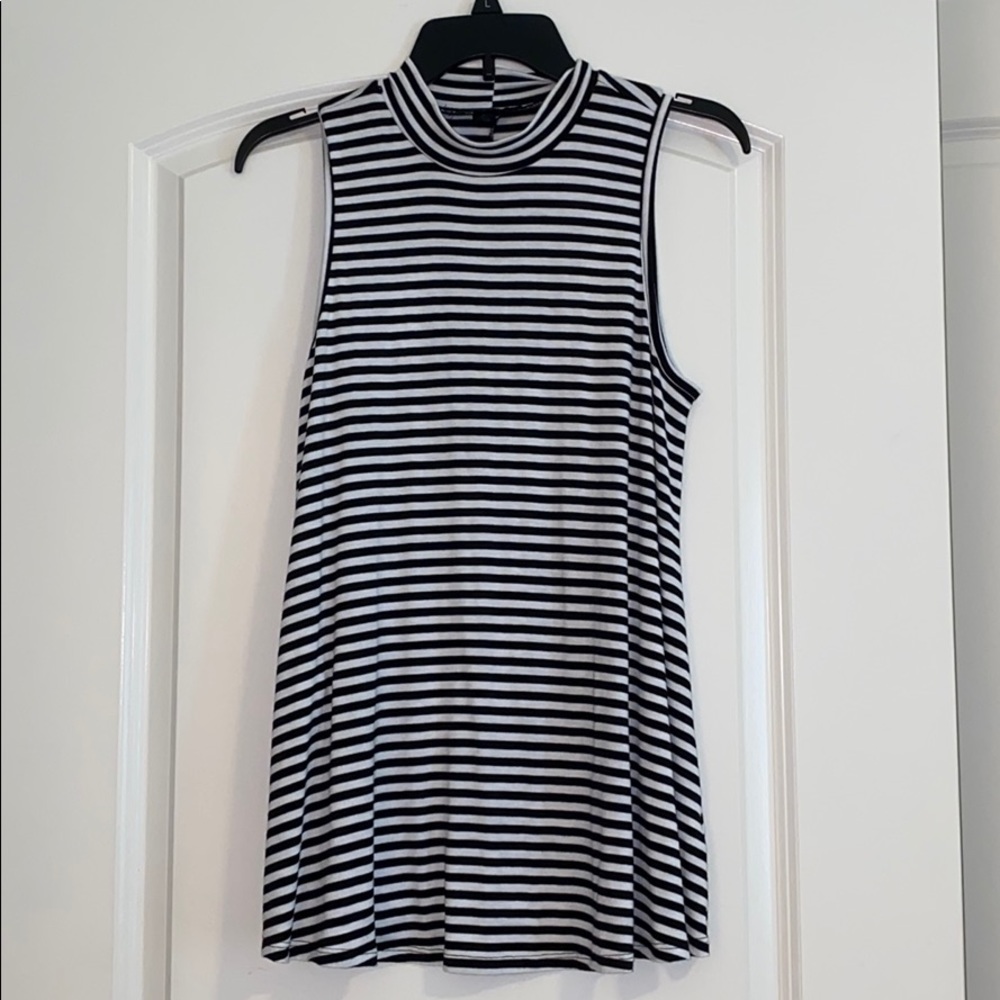 Soft black and white tank very short dress